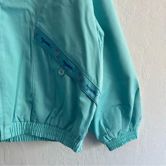 Rare Vintage Ellesse Full Zip Blue Gold Jacket Lady Golfer Women's Size 10 - Picture 4 of 7